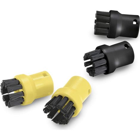 Juego de 4 cepillos de limpieza a vapor, accesorios de limpieza a vapor, juego de cepillos redondos, para Kärcher SC1 SC2 CTK10 SC3 SC4 SC5 SC7 (1/5)