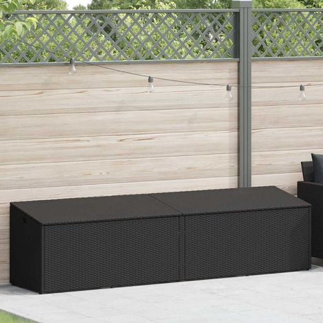 Maison Exclusive - Baule da Giardino Nero 220x50x58 cm in Polyrattan
