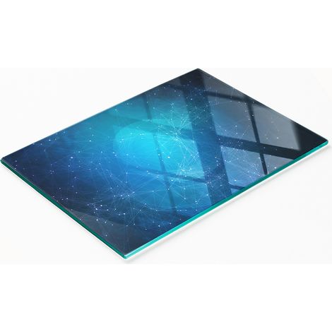 Fikcja Tablero decorativo multifuncional de vidrio templado para cocina, 80x52 cm (1/5)