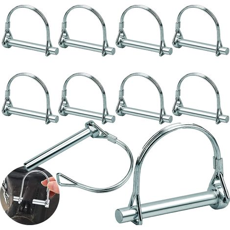 Goupille de verrouillage pour accouplement, jeu de 10 unités, 8 mm, pour installation domestique et usage quotidien.-AquaForge (1/5)