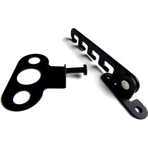 Entrebâilleur de Fenêtre à Battant 2 PCS (Noir) Restricteur de Fenêtre, Loquets de Fenêtre avec 4 Vis, Verrou de Fenêtre Serrure de Fenêtre à l'épreuve pour Régler l'ouverture de la Fenêtre