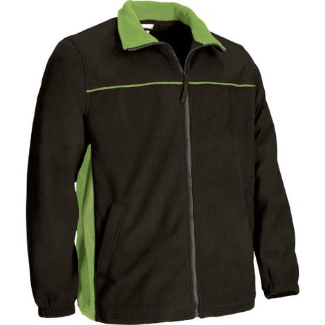 Forro polar con bolsillos THUNDER XXL Negro/Verde Manzana