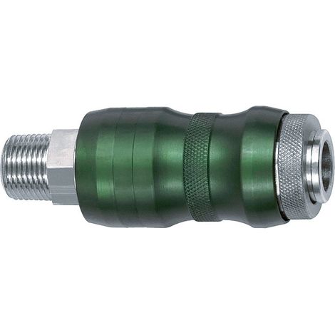 Riegler Sicherheitskupplung NW7,8, Bi-Tec, MS vern., R 1/4 AG, 2050 l/min (1/3)