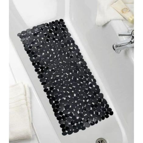 Tapis de baignoire - WENKO - Paradise - Antidérapant - PVC - 71x36 cm - Noir (1/2)