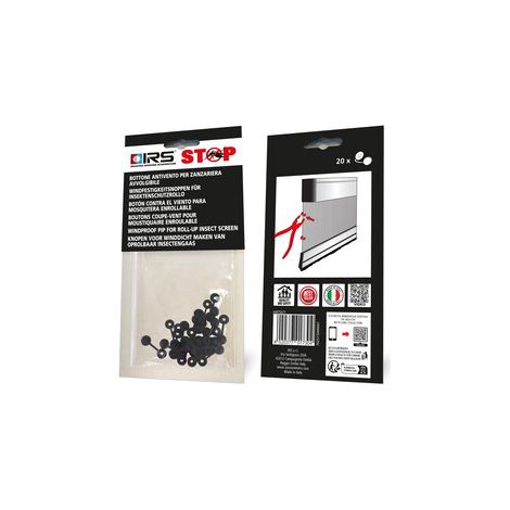 BOTTONE ANTIVENTO P/ZANZARIERA 20PZ