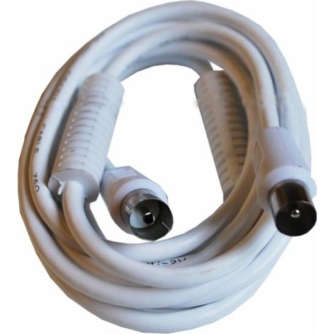 FPLUS conex.tv m/h 1.5m.blanco con filtro , CABLE PARA TV CON FILTRO
