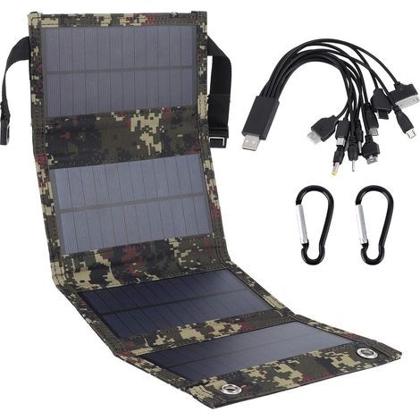 Solarpanel, 20 W, monokristallines Silizium, USB, IP65, Camping (1/5)
