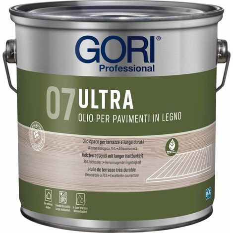 GORI 07 ULTRA Olio per pavimenti in legno ebano 2,5 litri