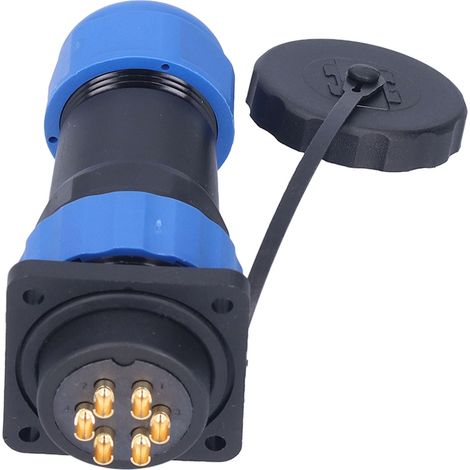 Prise/fiche aviation étanche, carrée, 4 broches, 380 V CA, 25 A, broche SP286 (1/5)