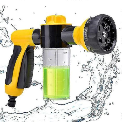 2025 Garden Foam Water Spraye, Garden Hose Nozzle, Heavy Duty 8 Pattern Watering Nozzle, Garden Hose Sprayer Gun (1/5)