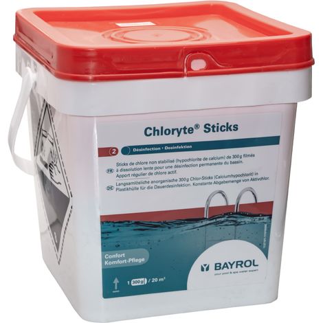 Chlore lent Bayrol Chloryte Sticks 300g - 4,5kg - 4,5kg (1/2)