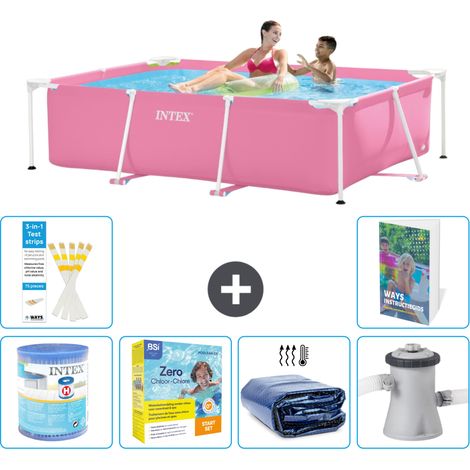 Intex Piscina con estructura Rectangular - 220x150x60 cm - 7-piezas  S50