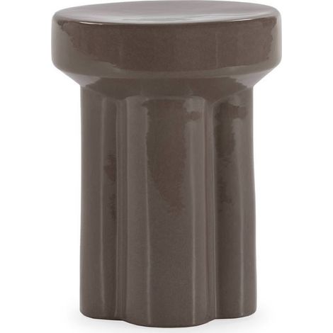 Tabouret en céramique brune sculptural - Brun (1/5)
