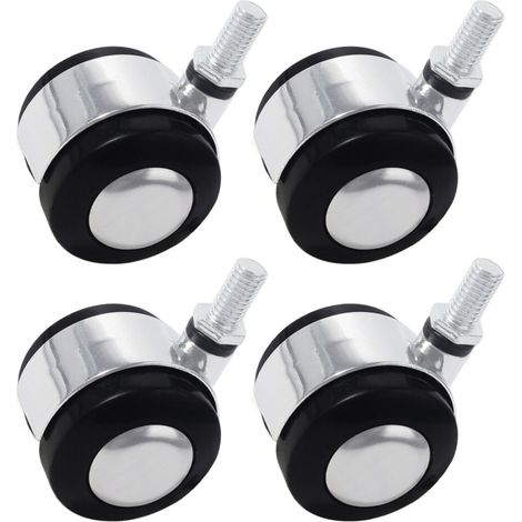 Juego de 4 ruedas giratorias para muebles, juego de ruedas en forma de S (1/5)