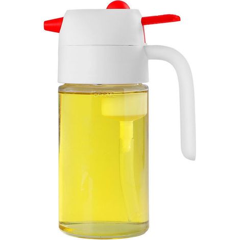 Bouteille de vinaigre de 500 ml, distributeur d'huile d'olive avec poignée, carafe en verre pour la cuisine (1/5)