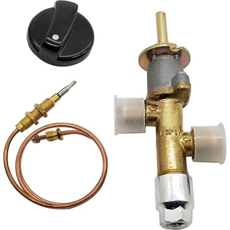 Kit de vanne de contrôle de sécurité pour cheminée à gaz propane basse pression GPL avec entrée et sortie évasées de 0,95 cm - 18 UNF (1/5)