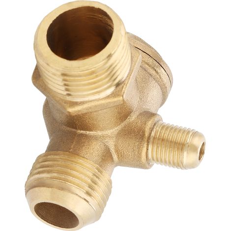 Rückschlagventil aus Messing mit Außengewinde, 90°-Winkel, für Luftkompressoren, Ersatzteile, 20 x 19 x 10 mm (1/5)