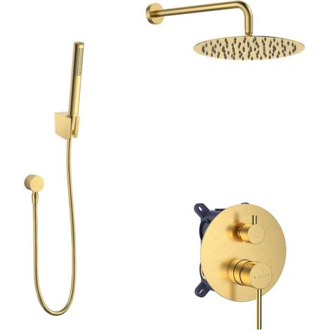 kielle Oudee I - Grifo empotrado para 2 electrodomésticos, con accesorios y cuerpo EcoSpare, oro cepillado 20633SP16 (1/4)