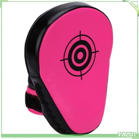 Cible de main - FAFEICY - Modèle standard - Cuir PU - Rose fluo - Boxe/Kick-boxing (1/5)