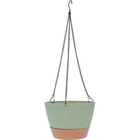 BETOOKY Panier suspendu décoratif pour plantes d'intérieur et de jardin, pot vert 20 cm (1/5)