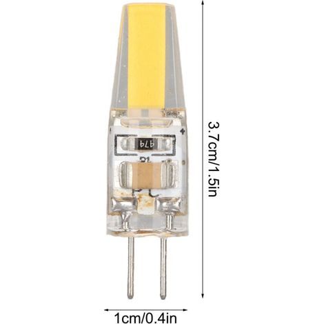 6 pièces 6W 500LM G4 ampoule LED COB Gel de silice lampe à économie d'énergie ampoule pour plafonnier applique lampe de Table 220V blanc chaud (1/4)