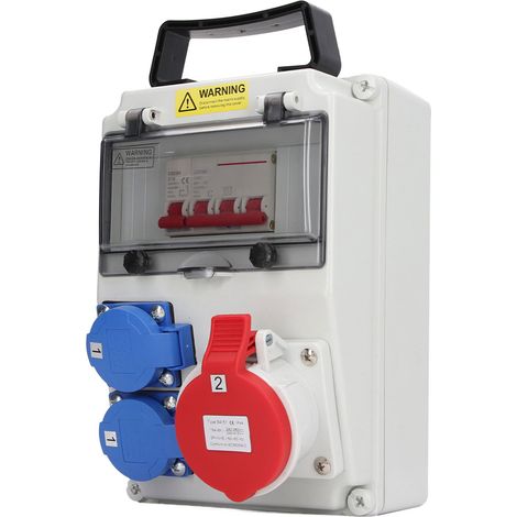 Stromverteiler AC 200–250 V Universalsteckdose AC 220–380 V 240–415 V CEE-Steckdose mit Schutzschalter (1/5)