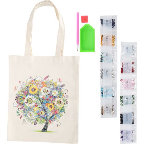 DIY Diamond Painting Bag Exquisite Rhinestones Painting Shopping Bag Tool Kit GiftBB002 (1/5)