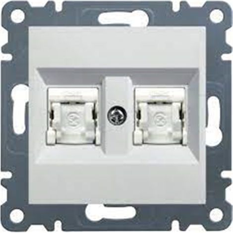 Lumina  Toma doble RJ45 categoría 5E UTP blanco polar WL2120