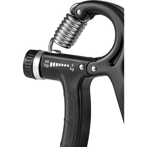Appareil de musculation des mains avec poignées réglables pour le renforcement des poignets et des avant-bras. Noir. (1/5)