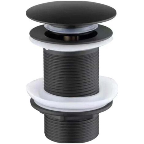 Bouchon de vidange noir mat haut de gamme, bouchon d'évier, bouchon de vidange verrouillable Clickwaste (1/4)