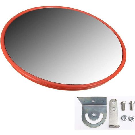 Rétroviseur de circulation routière rétroviseur convexe rétroviseur de signalisation grand angle 180° rétroviseur routier clair et non fragile avec vis de fixation adapté à une utilisation intérieure