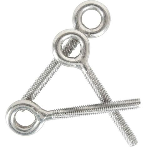 M4 304 Anneaux en Acier Inoxydable Soudés Fermés Vis à il de Tige de Vis à Vis Résistant à La Corrosion 10PCS (1/5)