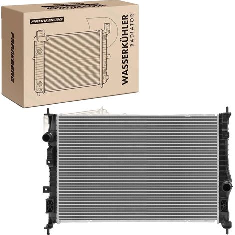 Enfriador de motor, longitud 648 mm, ancho 408 mm, profundidad 26 mm, diámetro de entrada 34,5 mm, diámetro del puerto de escape 34,5 mm (1/5)