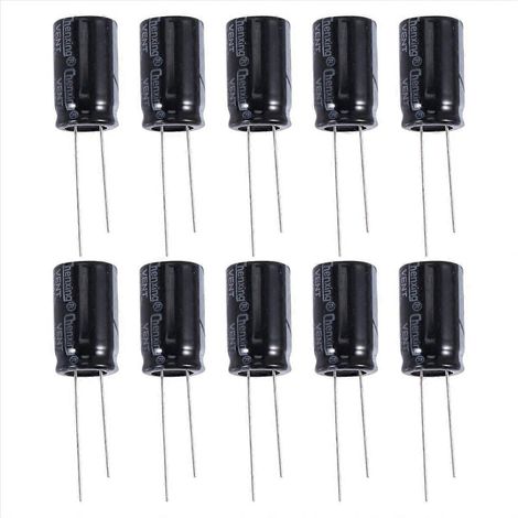22uF 400V 105°C Elektrolytkondensatoren, 10er-Packung, schwarz, 13x21mm, hohe Leistung für elektronische Schaltungen. (1/5)