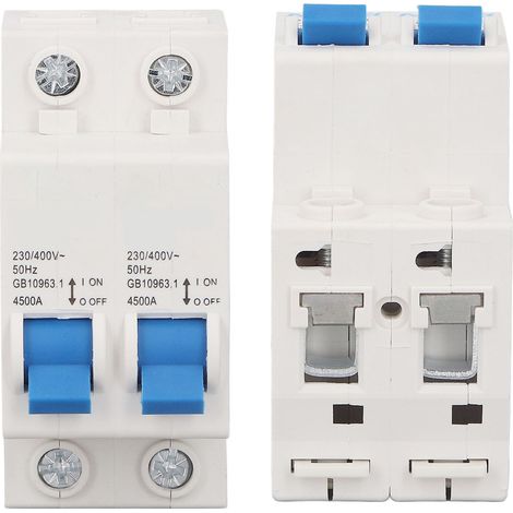 Interrupteur de sécurité à verrouillage pour disjoncteur CC 230 V/400 V bipolaire 16 A (1/5)