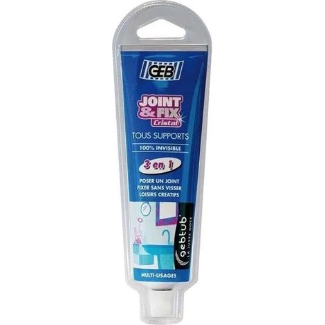 Joint Fix Cristal Geb Colle Mastic Transparente Multi-matériaux - Geb