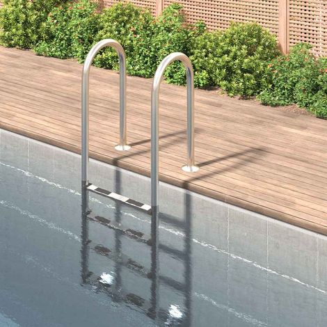 vidaXL Escalera para piscina acero inoxidable 304 54x38x184,5 cm (1/5)