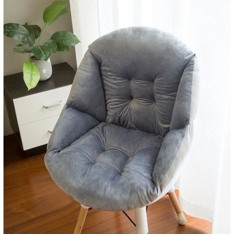 Coussin de Chaise - Rehausseur de Chaise Doux avec Dossier en Forme Coquille Peluche pour Chaise Jardin et Fauteuil, 40 x 48cm, (1/4)