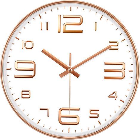 Horloge Murale à Chiffres, 30cm Horloge Murale silencieuse, Plastique, Horloge Pendule Mural, Horloge Murale à Quartz, sans de Bruit, pour Salon Chambre Bureau Restaurant ect (1/5)