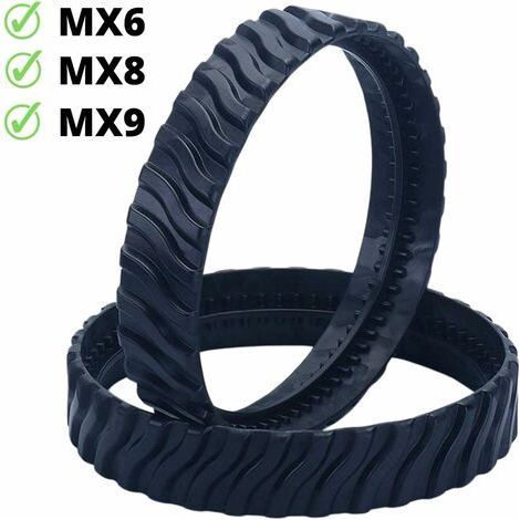 2 chenilles adaptables pour Zodiac MX6 MX8 MX9, pneus de Robot Nettoyeur Piscine Baracuda R0526100 (1/5)