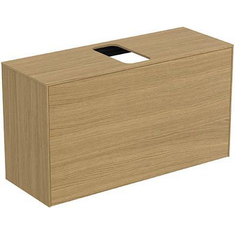 IS WT-Platte Conca ohne Ausschnitt 1002x373mm Eiche hell