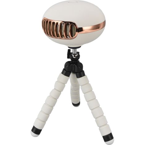 Ventilateur pour poussette bébé en forme de pieuvre, 3 vitesses de ventilation, alimenté par USB et batterie, portable, 3 W, blanc (1/5)