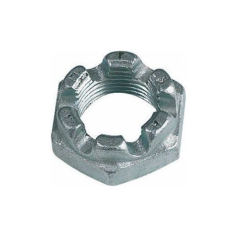 Maxter – Ecrou de moyeu M20x1,5 – Charge maximale 750 kg – Filetage métrique pas standard – Forme plate 30 pour roulement conique