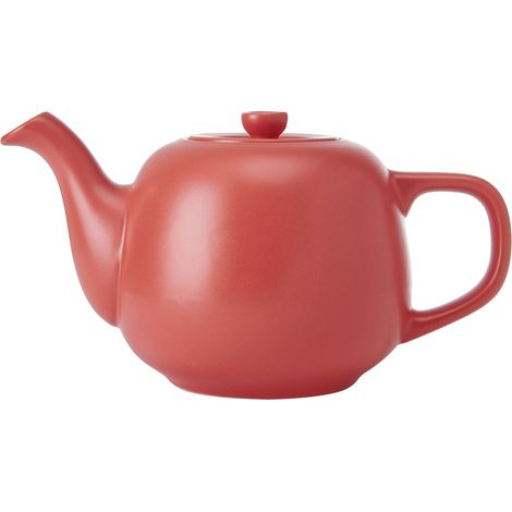 La Cafetière - Tetera clásica en color rojo, tetera tradicional con mango cómodo y boquilla antigoteo con capacidad para 2 tazas, apta para bolsas de té, fácil de limpiar, 600 ml