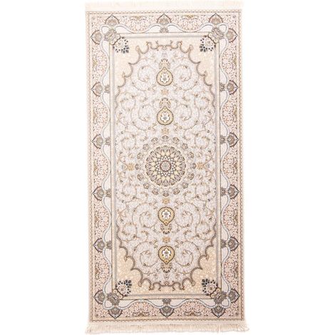 Tapis persan Mayar  - 150x100cm, Rectangular - 100% Acrylique - Tissé - Argent