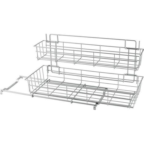 Cesto p.oggetti quick box scorrevole 2 piani - metaltex