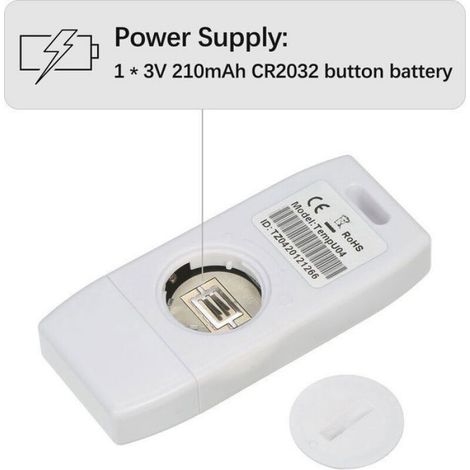 Enregistreur De Temperature USB - Plage -30 À 60 ℃ - Capacité 32000 Lectures - Rapport PDF CSV Automatique - 1 Pièce (1/5)