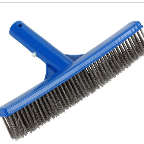 Brosse à algues en fil d'acier de 25 cm, brosse adhésive à dos en aluminium, brosse pour piscine, brosse anti-mousse, outil de nettoyage du fond et des parois des bassins. (1/5)