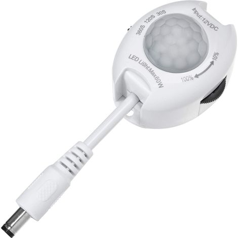 Maclean MCE242 - Rilevatore di movimento a infrarossi, interruttore automatico per strisce a LED di max. 60 W, campo di rilevamento: 120°, fino a 10 m (1/5)