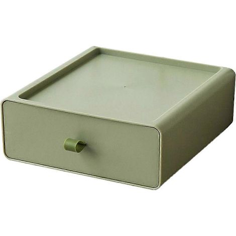 Organiseur de bureau, tiroirs de rangement empilables, pour ranger le maquillage et les accessoires de salle de bain, 1 tiroir, 21 x 20 x 8 cm (1/4)